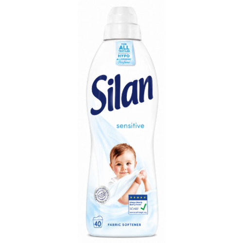 Кондиціонер-ополіскувач для білизни Silan Sensitive, 40 прань, 880 мл